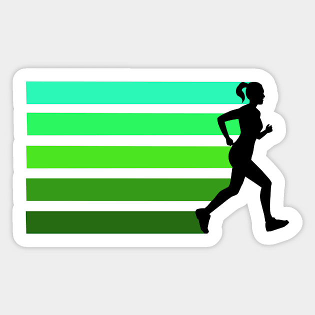 Runner Girl Sticker by denip